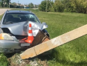 В Бобровском районе пьяный водитель врезался в столб