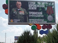 В Эртильском районе установили баннер с героем СВО