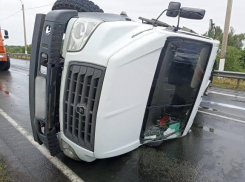 В Аннинском районе на бок легла «Газель Next»