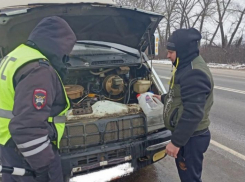 В Панинском районе инспекторы ДПС оказались помощь водителю на трассе