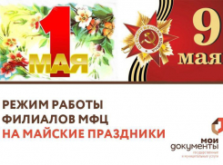 Как будут работать филиалы МФЦ в районах Воронежской области на майские праздники