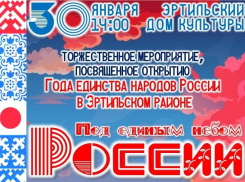 Жителей Эртильского района приглашают на торжественное открытие Года Единства народов России