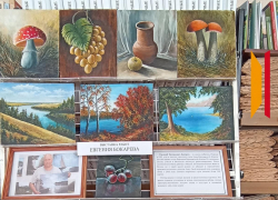 В Панинском районе проходит выставка художника-любителя Евгения Бокарева