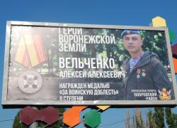 В Анне появились баннеры с фотографиями героев СВО, уроженцами Воронежской области