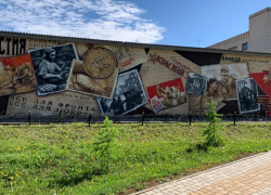 В Панино нарисовали граффити с портретом участника ВОВ