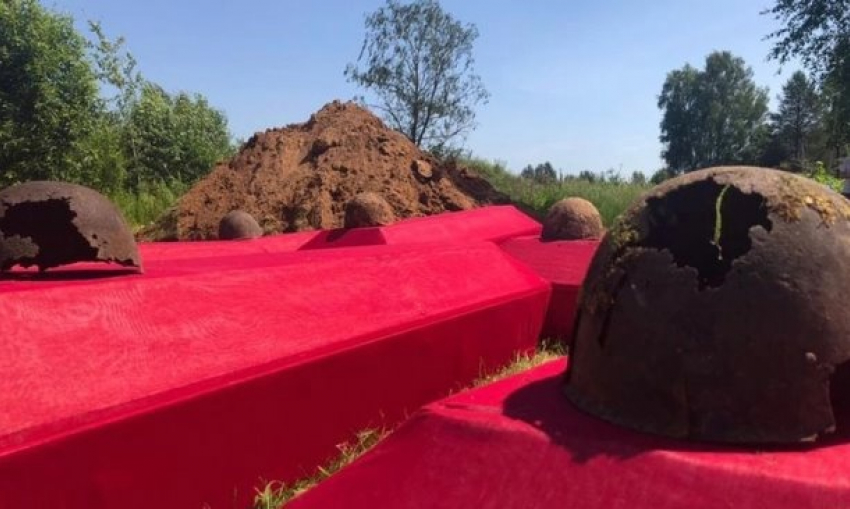 В Эртильском селе захоронили останки солдата ВОВ