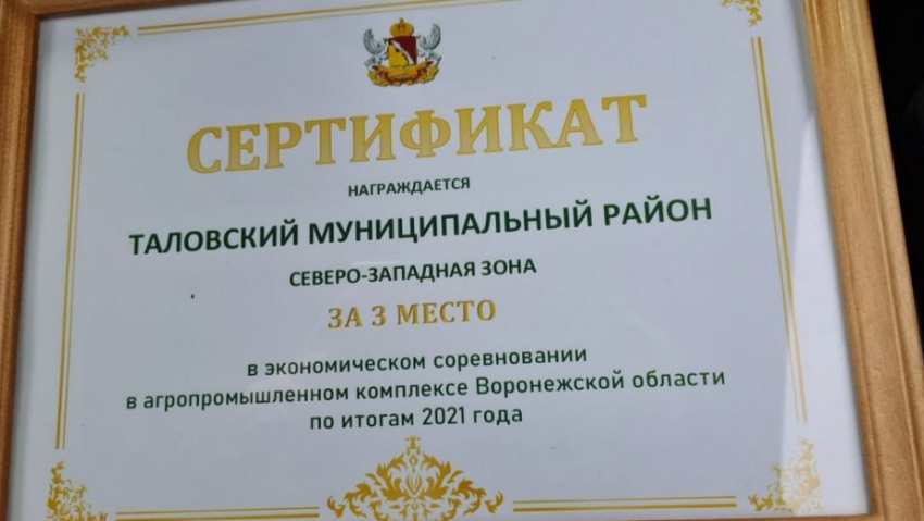 Таловский район вошёл в тройку лучших аграриев региона